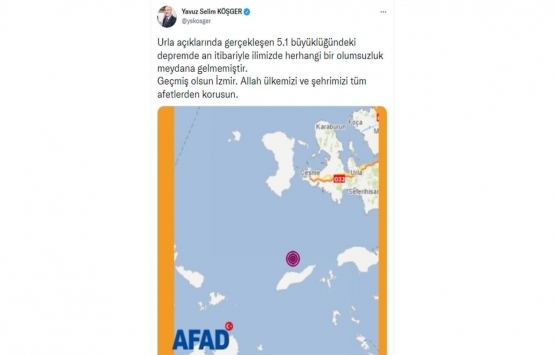 Yavuz Selim Köşger den Urla depremi açıklaması!