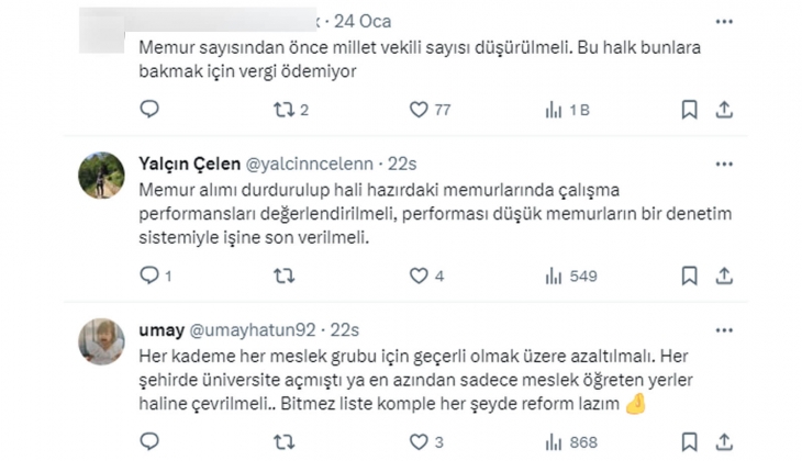 Türkiye de devlet memuru sayısı düşürülmeli mi? Anketten şaşırtan cevap!