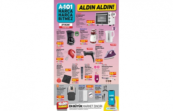 A101 aldın aldın online 27 Ocak kataloğu!