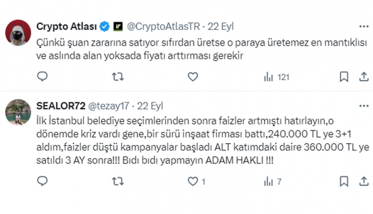 Satılık ev ilanında şaşırtan not: Fiyatımız 1 ay için geçerlidir. Faizler düşmeye başladığında fiyatımız artacaktır!