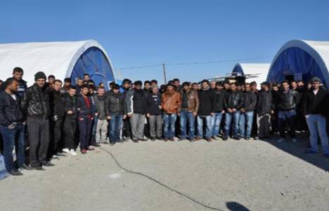 Mersin Cezaevi inşaatında çalışan işçiler iş bıraktı!