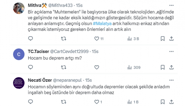 Prof. Dr. Naci Görür, yine o bölgeyi işaret etti: 6 Şubat ta buralara önemli miktarda enerji transfer edildi!