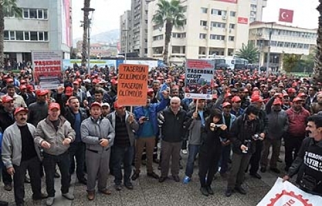 İZENERJİ işçileri eylem yaptı!
