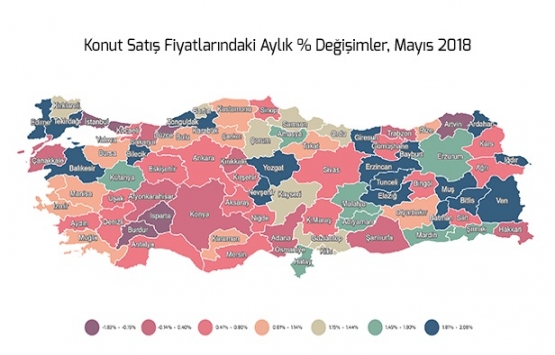 Türkiye Satılık Konut Fiyat Endeksi Mayıs ta yüzde 9,97 arttı!