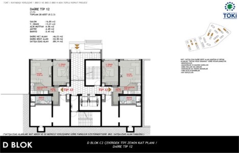 TOKİ Kayaşehir 18. Bölge kat planları!