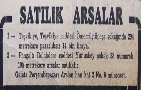 1952 yılında Topkapı da mahalle kurmaya elverişli arazi satılacakmış!