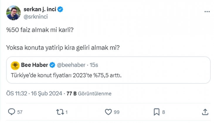 Konut fiyatları geçen yıl yüzde 75,5 arttı: Yüzde 50 faiz mi karlı, konuttan kira geliri almak mı?