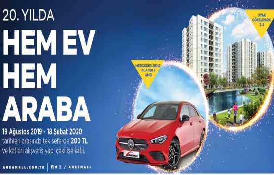 ANKAmall da 20 nci yıla özel ev ve araba hediyesi!
