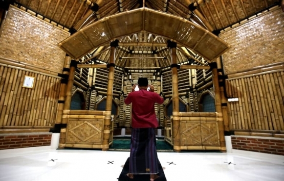 Endonezya'daki Saka Buana Camisi'nin yüzde 60'ı bambudan yapıldı!