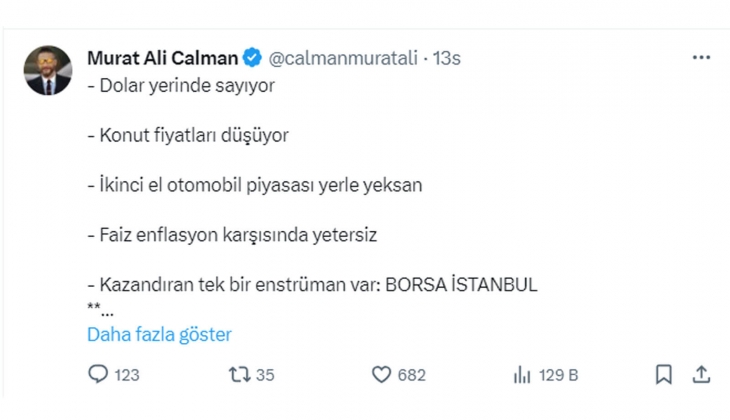 Dolar yerinde sayıyor, konut fiyatları düşüyor: Tek kazandıran Borsa İstanbul!