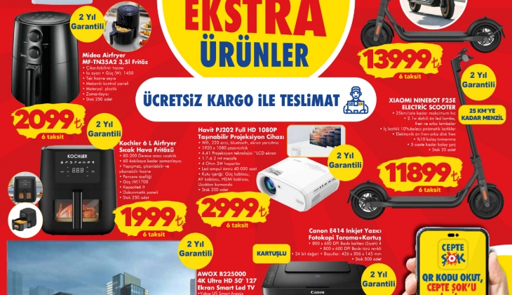 ŞOK’ta seyahat ve makyaj valizi 239 TL’ye, sıcak hava fritözü 1.999 TL’ye, askılı ayakkabılık 1.099 TL’ye düştü!