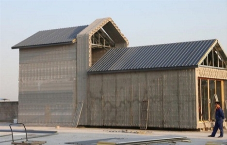 İşte Çin'de 3D yazıcıyla yapılan 200 metrekarelik ev!