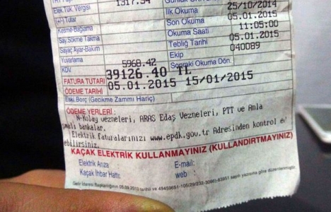 Boş eve 39 bin TL'lik elektrik faturası!