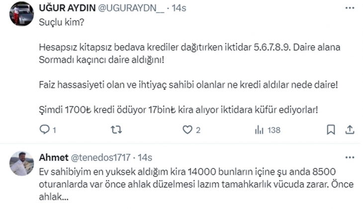 Ev sahipleri kiradaki evlerini geçim kaynağı olarak görüyor! Kiralar asgari ücretin yarısını geçmemeli!