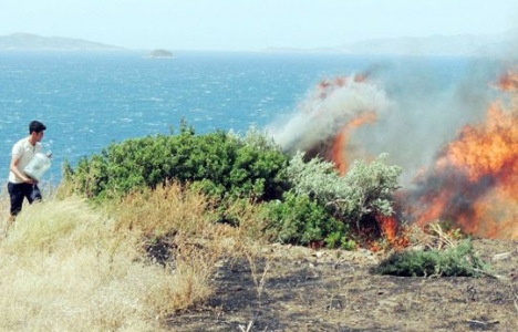 Bodrum'daki makilik ve otluk yangını kontrol altına alındı!