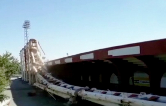 19 Mayıs Stadyumu nun demir blokları yıkıldı!