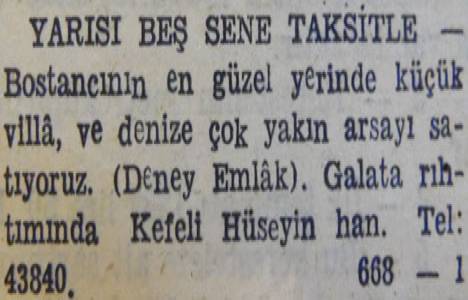 1946 yılında Kalamış ta 755 metrekare arsa 14 bin liraya satılacakmış!