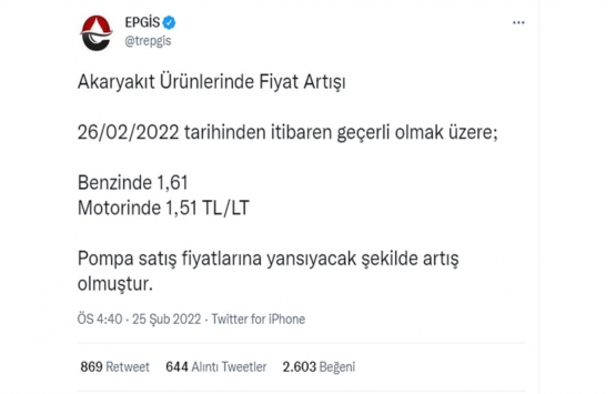 Benzine 1.61 lira, motorine 1.51 lira zam! Fiyatlar 17 liranın üzerine çıktı!