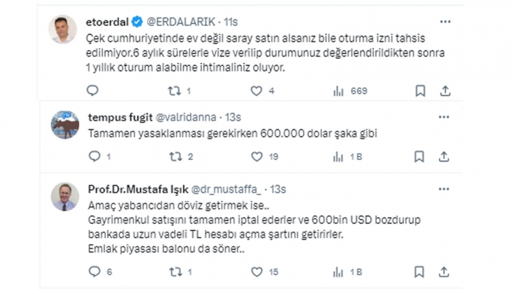 Yabancıya konut satışında alt limitin 600 bin dolara yükseltilmesine vatandaşlar ne dedi? 