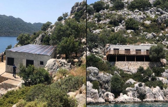 Demre'deki doğal sit alanına kaçak villa inşa ettiler!