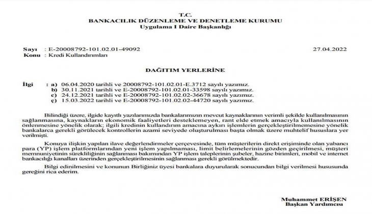 Kredi çekmek isteyenlere sürpriz uyarı! Bankalara resmi yazı gitti