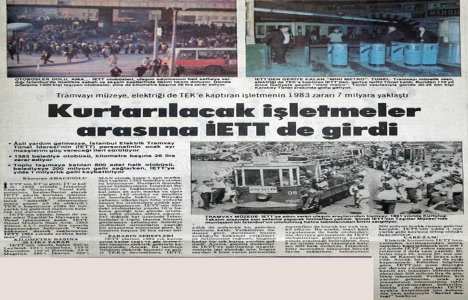 1983 yılında İETT kurtarılacak işletmeler arasına girmiş!
