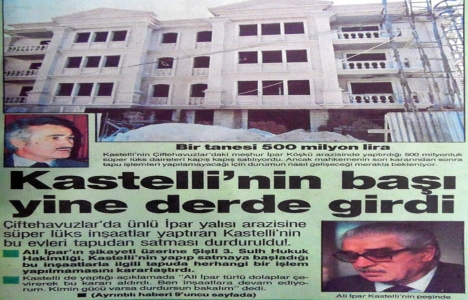1987 yılında Banker Kastelli, İpar Yalısı nın arazisine inşaat yaptırıyormuş!