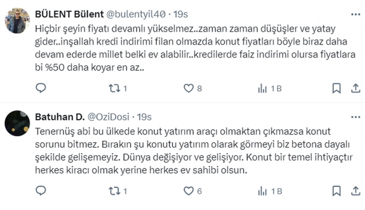Tebernüş Kireçci sordu: Parasını dolara, avroya veya altına yatırmayıp konutu tercih edenler ne suç işledi?