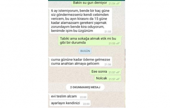 Antalya da kirasını ödeyemeyen kiracıya emlakçıdan anahtarını alırım tehdidi! 