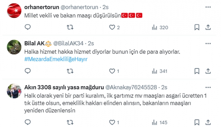 Milletvekili ve emekli olanlar 275 bin TL maaş alıyor: Vekil maaşları düşürülsün, milletvekili emekliliği iptal edilsin!