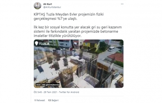 KİPTAŞ Tuzla Meydan Evler in inşaatında son durum ne?
