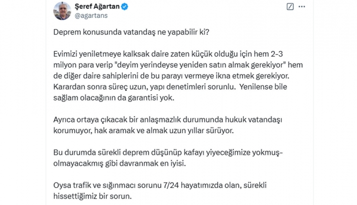 İstanbullular en önemli sorunlarda deprem demedi, Naci Görür den tepki geldi: Kahramanmaraş yetmedi mi?
