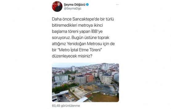 Sancaktepe Belediye Başkanı Şeyma Döğücü den metro tepkisi!