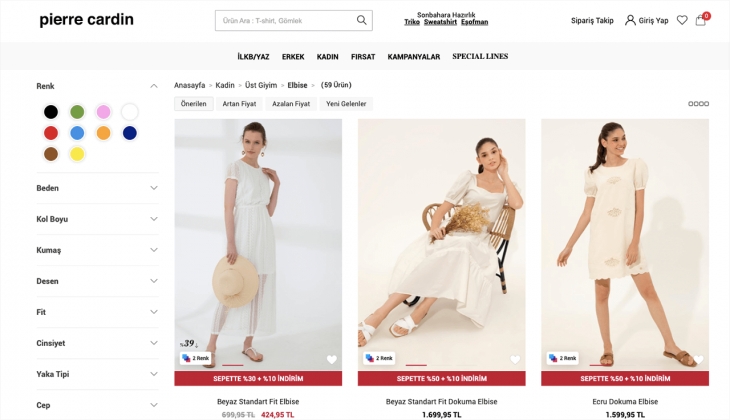 Pierre Cardin’den yaz finaline özel kampanya! İşte 9 Eylül 2022 fiyat listesi