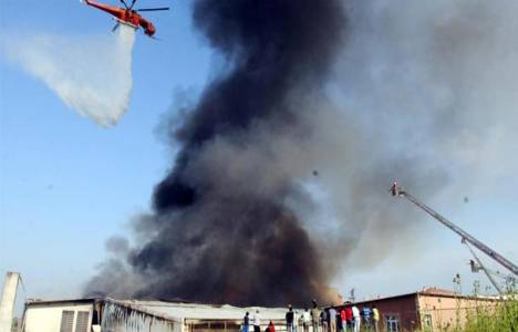 Büyükçekmece'de iplik fabrikasında yangın çıktı!