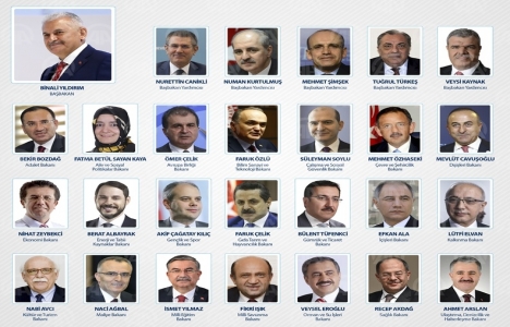 65. Hükümet Bakanlar Kurulu listesi!