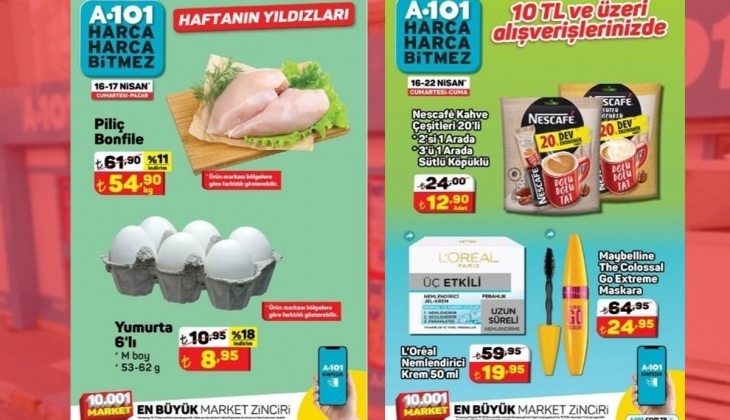 A101 aktüel kataloğu yayımlandı! İşte 16, 17, 18, 19, 20, 21 ve 22 Nisan A101 aktüel ürünleri ve fiyat listesi