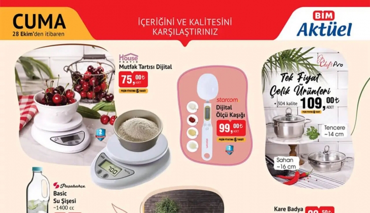 BİM yeni kataloğunu yayımladı! Cuma günü BİM'de indirim cümbüşü var! İşte 28 Ekim 2022 fiyat listesi