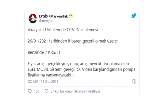 Akaryakıt fiyatlarına ÖTV düzenlemesi yapıldı!