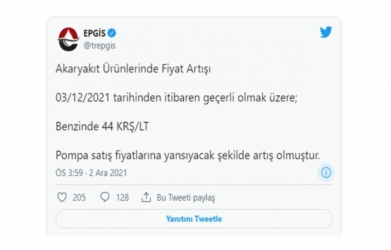Benzine 44 kuruş zam geldi!