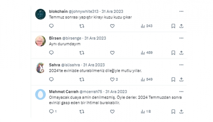 Ünlü doktordan 2024 dileği: Umarım bu yıl benim gibi on binlerce mağdur insan evlerine kavuşur!