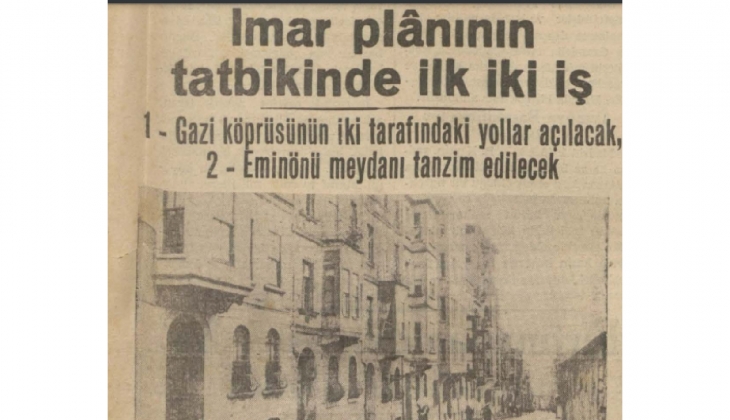 Eminönü Meydanı 1939 yılında tasarlanmış!