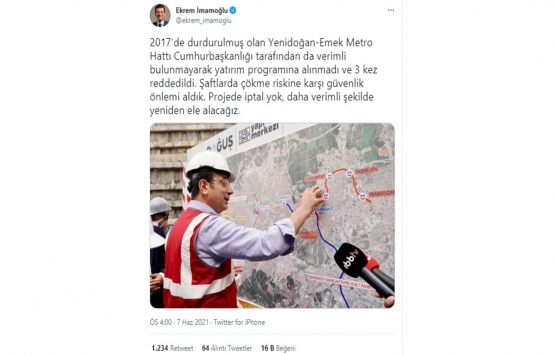Ekrem İmamoğlu’ndan İBB metro hattını durdurdu iddialarına yanıt!