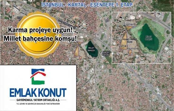 Emlak Konut GYO Kartal Esentepe 1. Etap ihalesi 30 Haziran'da!