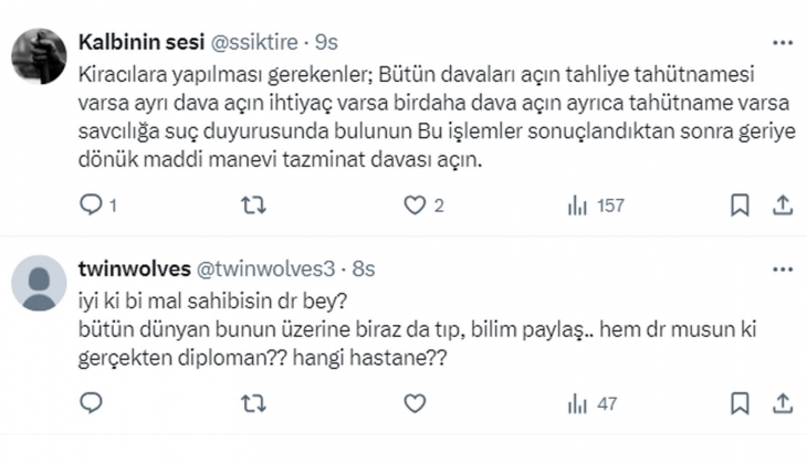 Kiracı mağduru doktor: Evinizi kiraya verirken on kez düşünün! Tahliye davaları 10-12 ay sonra görülüyor!