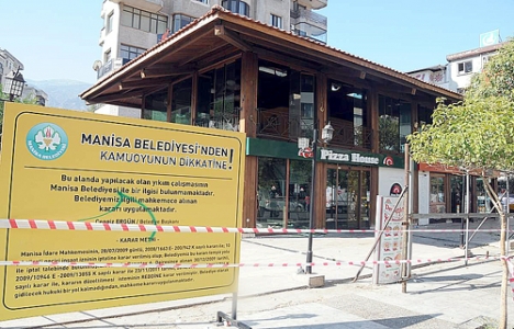 Manisa'da yıkılan Kafe Korner'ın yerine düzenleme gelmedi!