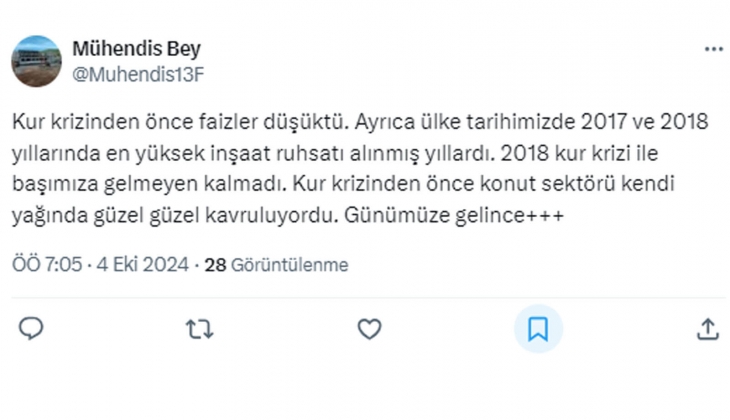Konut piyasasında politika faizi enflasyonun üzerinde kaldığı sürece 1 TL’ye alayım, sonra 2 TL’ye satayım rantı bitti!