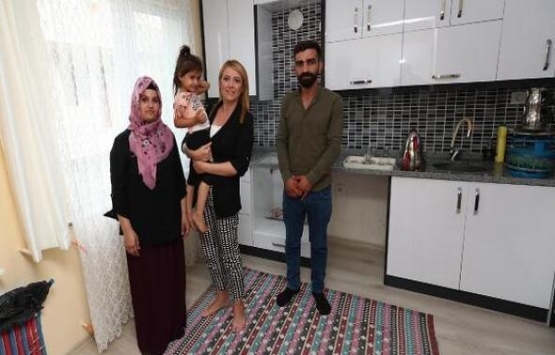 Denizli'de evi yanan aileye tadilat yardımı!