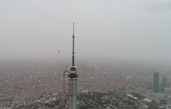 Çamlıca TV-Radyo Kulesi nde son durum havadan görüntülendi!