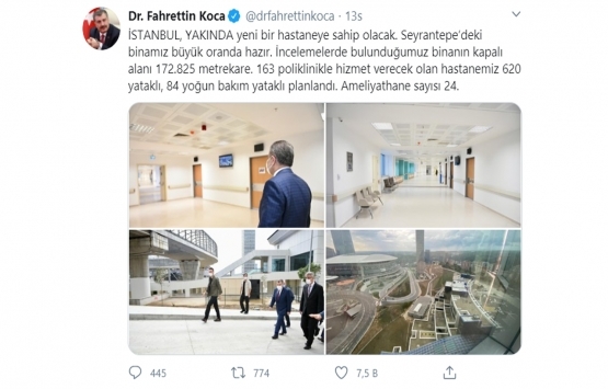 Seyrantepe Şehir Hastanesi nin açılışı için geri sayım başladı!